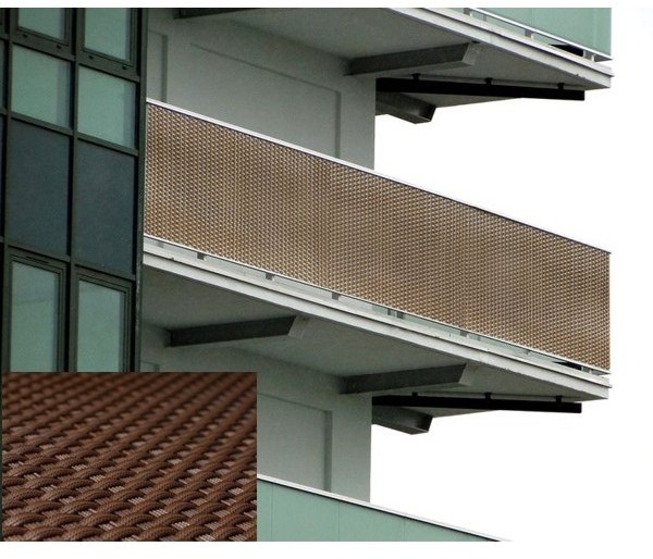 Umělý ratan - světle šedá / tmavě šedá, výška 1 m