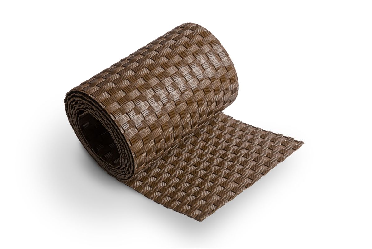 Ratanový plotový stínící pás - hnědá, 19cm x 2,55m