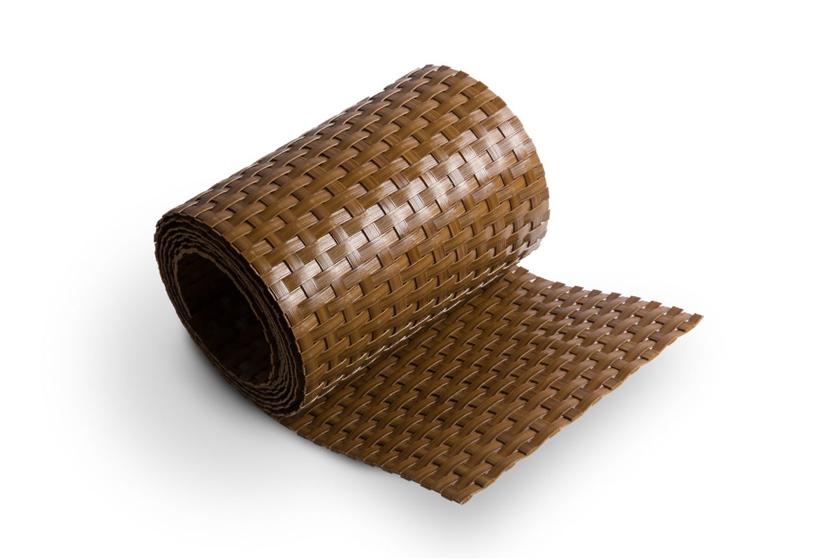 Ratanový plotový stínící pás - medově hnědá, 19cm x 2,55m
