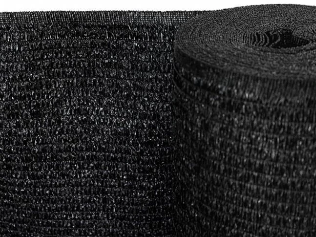 Stínící tkanina SuperPloteS 100%, výška 1,6 m - černá