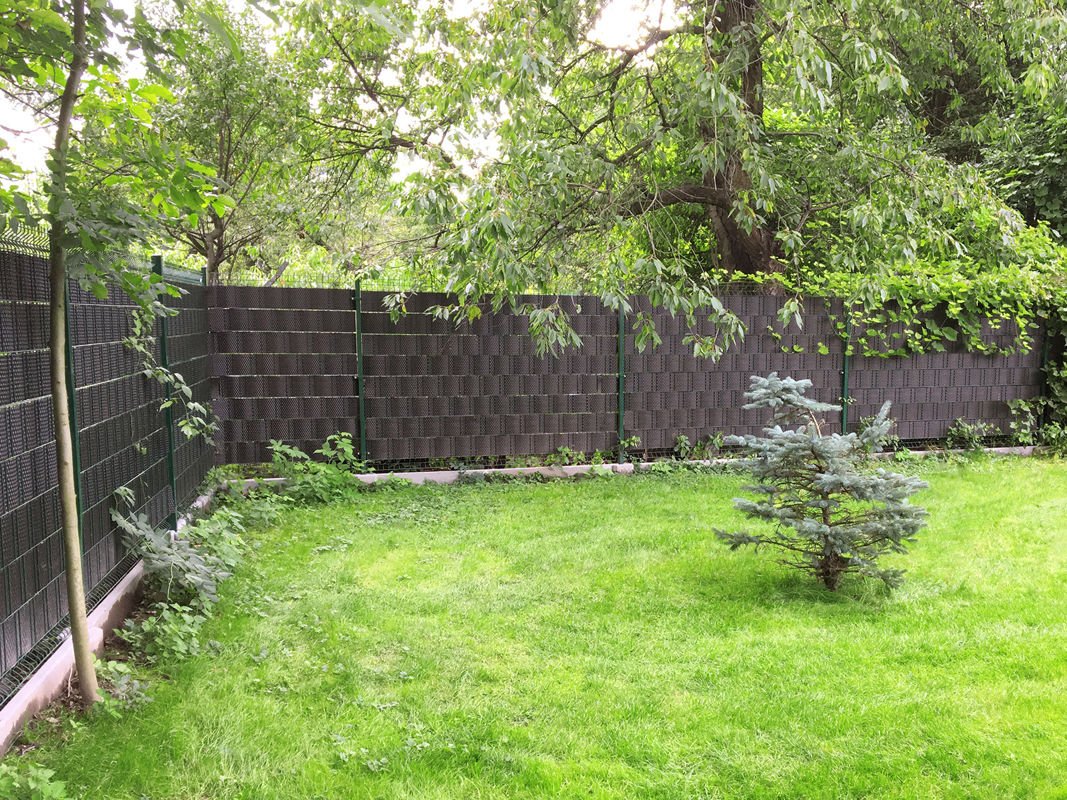 Ratanový plotový stínící pás - tmavě hnědá, 19cm x 2,55m