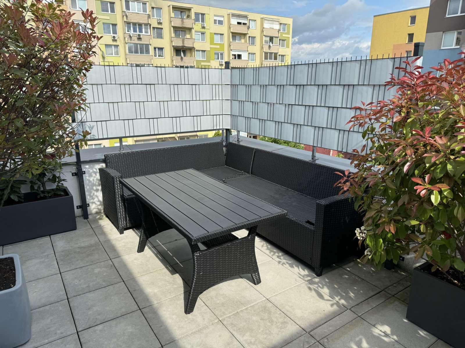 Tkaný textilní pás - granitově šedý, 19cm x 28m