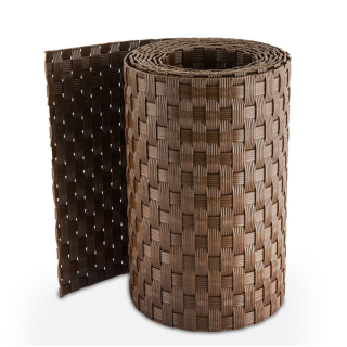 Ratanový plotový stínící pás - hnědá, 19cm x 2,55m