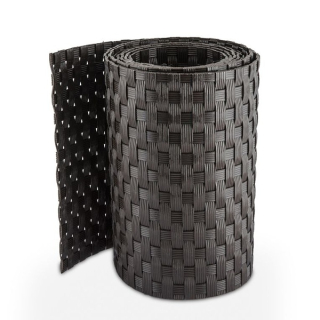 Ratanový plotový stínící pás - tmavě hnědá, 19cm x 2,55m