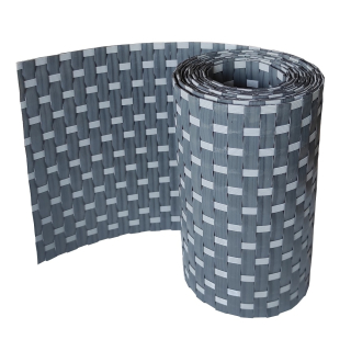 Ratanový plotový stínící pás - tmavě šedá-světle šedá, 19cm x 2,55m